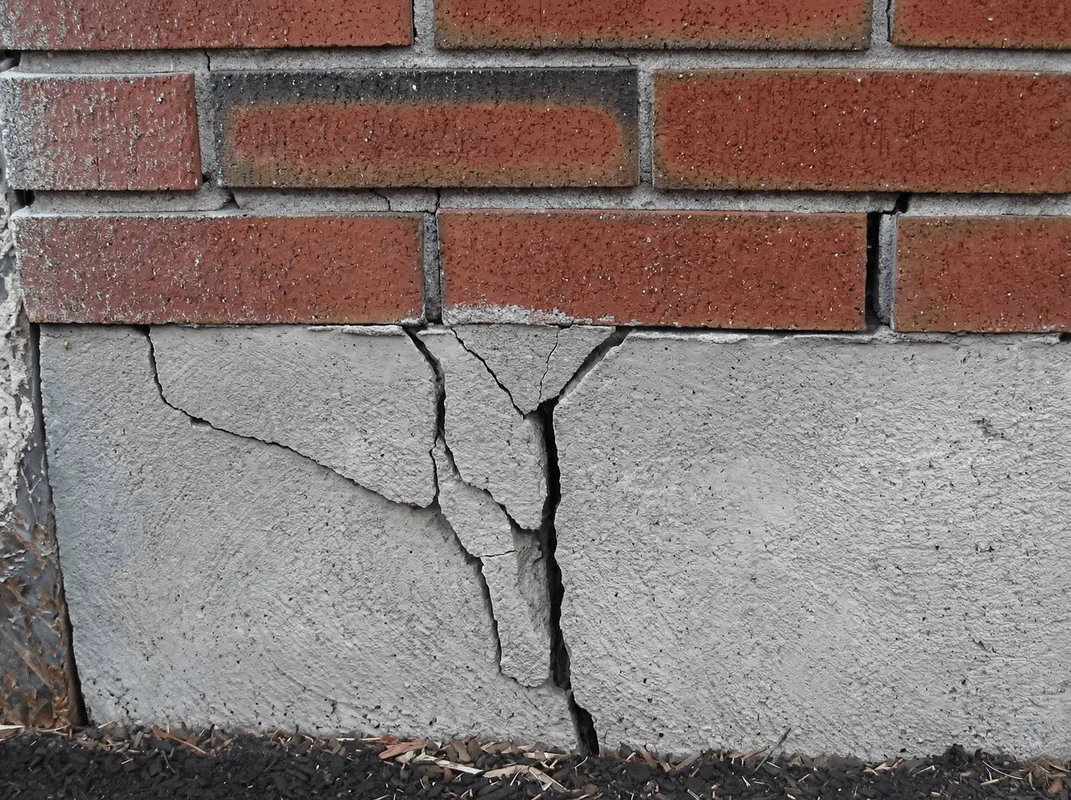 Concrete foundation with serious structural damage in Philadelphia, PA